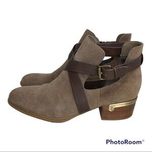 ISOLA - Tan Suede & Leather Ankle Boot - Size 8.5